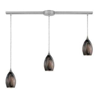 Titan Lighting Formations/Ashflow 3 Light Satin Nickel Ceiling Mount Pendant TN 6136