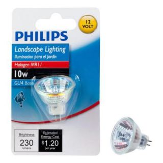 Philips 10 Watt 12 Volt Halogen MR11 Landscape Lighting and Indoor Flood Light Bulb 417220