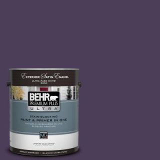 BEHR Premium Plus Ultra 1 gal. #S H 660 Blackberry Harvest Satin Enamel Exterior Paint 985301