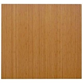 Anji Mountain Standard Natural Light Brown 48 in. x 52 in. Bamboo Roll Up Office Chair Mat without Lip AMB24012