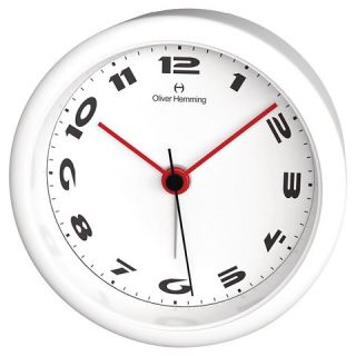 Alarm Clock with Modern Number Dial   White