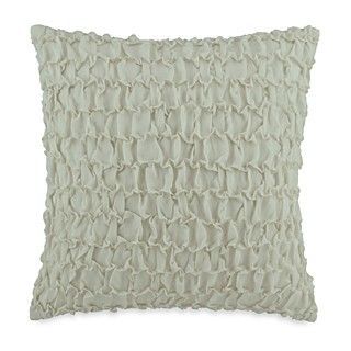 Donna Karan Essentials Urban Oasis Textured Pucker Decorative Pillow, 18" x 18"