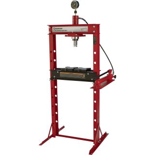 Strongway Hydraulic Shop Press with Gauge — 20-Ton Capacity  Hydraulic Presses