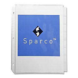 Sparco Top Loading Sheet Protectors With Index Tabs 8 12 x 11  8 Tab Clear