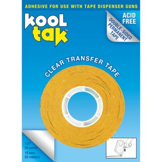 Kool Tak Dispenser Tape .5in X 36yds Permanent, Clear   15357532