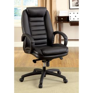 Jun Hight Back Leatherette Executive Chair with Arms by Hokku Designs