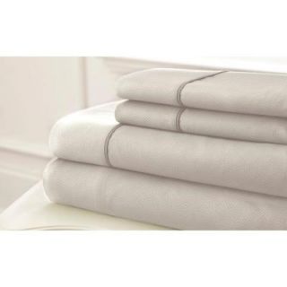 Pacific Coast Textiles Sloan Easy Care Ivory Embossed King Sheet Set (4 Piece) 1EMSSLNG IVY KG