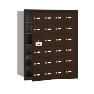 Salsbury Industries 3600 Series Bronze Private Front Loading 4B Plus Horizontal Mailbox with 24A Doors (23 Usable) 3624ZFP