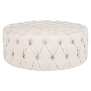 Safavieh Round Ottoman with Tufting