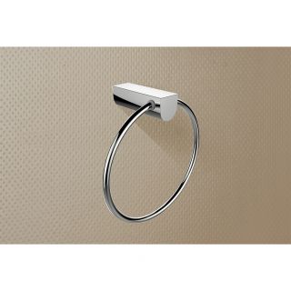 American Imaginations Wall Mounted Towel Ring, Double Robe Hook and a