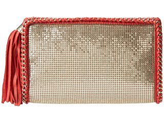 bcbgmaxazria whip chain mesh clutch poppy