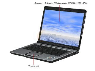 Refurbished HP Laptop Pavilion dv6810us AMD Turion 64 X2 TL 60 (2.00 GHz) 3 GB Memory 160 GB HDD NVIDIA GeForce 7150M 15.4" Windows Vista Home Premium