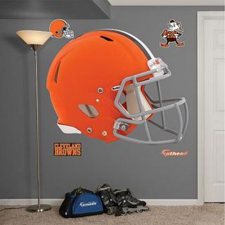Officially Licensed NFL Team "Helmet" Wall Decals by Fathead   Browns   7601653
