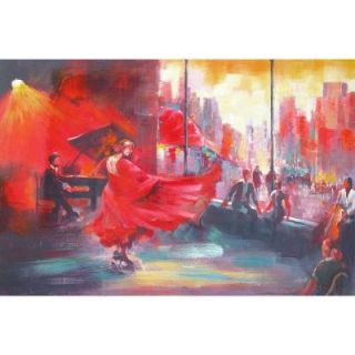 Yosemite Home Decor 32 in. x 47 in. "Flamenco" Hand Painted Canvas Wall Art FCF5941QP 2