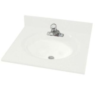 American Standard Astra Lav 31 in. Cultured Marble Vanity Top in White with White Basin DISCONTINUED CMA8314.800
