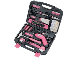 Apollo Precision Tools 135 Piece Household Tool Kit   Pink