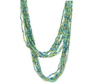 Susan Graver Multi Strand 46 Seed Bead Necklace —