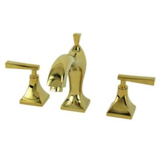 Fontaine Ravel 8 in. Widespread 2 Handle Mid Arc Bathroom Faucet in Polished Brass STM RAVW8 PBV