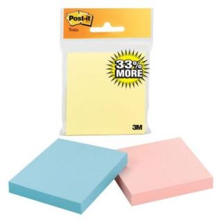3M Post It 3 in. x 3 in. Pastel Collection Notes (72 Pack) 654 1PK100MC