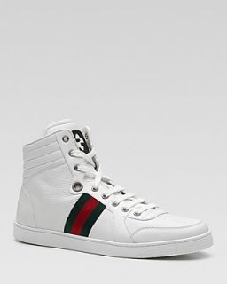 Gucci Guccissima Leather High Top Sneakers