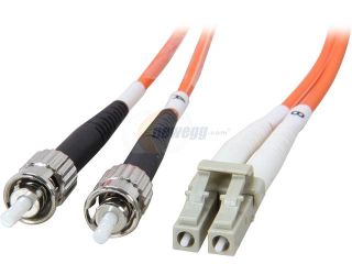 Coboc CY OM1 LC/ST 2 6.56 ft. Orange Multimode 62.5/125 Duplex LSZH Fiber Patch Cable LC   ST,M M