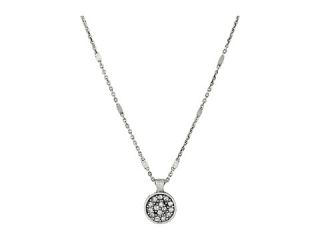 The Sak Pave Circle Pendant Necklace 16 Silver
