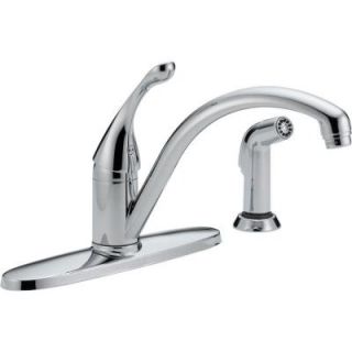 Delta Collins Single Handle Standard Kitchen Faucet with Side Sprayer in Chrome 440 WE DST