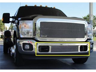 T REX 2011 2012 Ford Super Duty Upper Class Polished Stainless Bumper Mesh Grille   Between Tow Hooks (Mesh Only   No Frame) POLISHED 55546