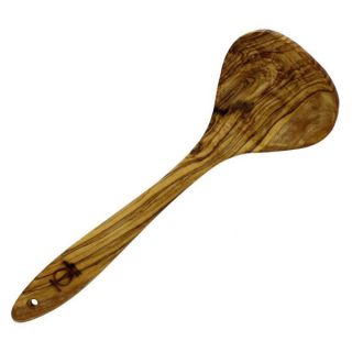 French Home Olive Wood Shallow Ladel   12 L x 3 1/2 W   16841133
