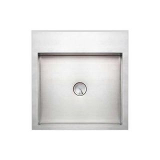 Whitehaus Collection Above Mount Bathroom Sink in Brushed Stainless Steel WHNCMB001 SS