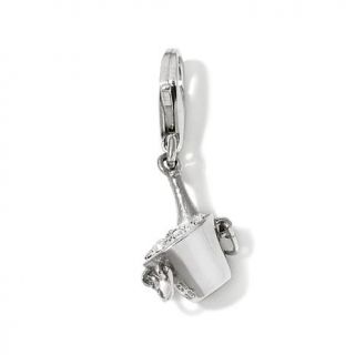 Sterling Silver "Champagne on Ice" Dangle Charm   7708066