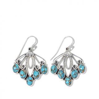 Himalayan Gems™ Copper Infused Matrix Turquoise Sterling Silver Earrings   7582383