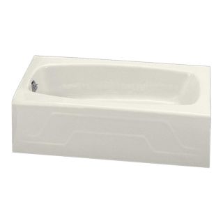 KOHLER Dynametric Biscuit Cast Iron Rectangular Skirted Bathtub with Left Hand Drain (Common 32 in x 60 in; Actual 16.25 in x 32 in x 60 in)