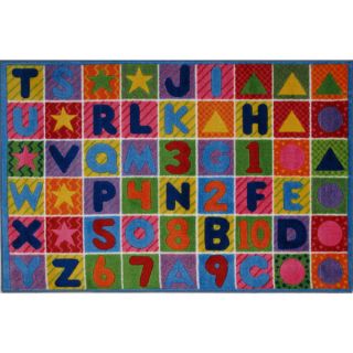Numbers and Letters Multi colored Nylon Area Rug (33 x 48)