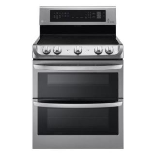 LG Electronics 7.3 cu. ft. Electric Double Oven Range with ProBake Convection in Stainless Steel LDE4415ST