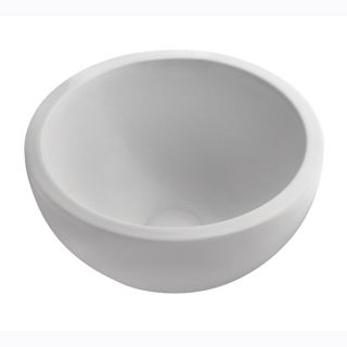 Barclay White Fire Clay Vessel Round Bathroom Sink