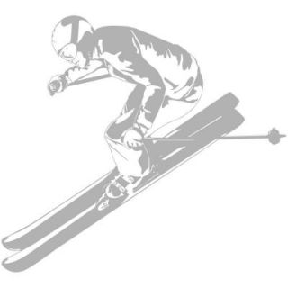 Sudden Shadows 47 in. x 25 in. Skier Wall Decal 02081