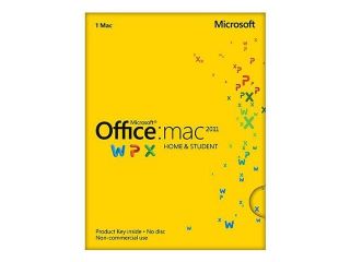 Microsoft Office Mac Home & Student 2011 Product Key Card