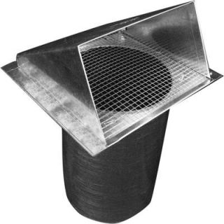 Speedi Products 10 in. Dia Galvanized Wall Vent Hood with 1/4 in. Screen SM RWVS 10
