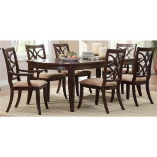 7 Pc Dining Set in Rich Brown Cherry Finish