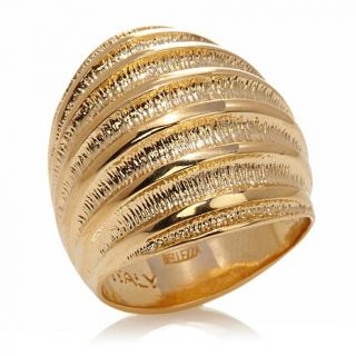 Bellezza Bronze Textured Scalloped Domed Ring   7724886