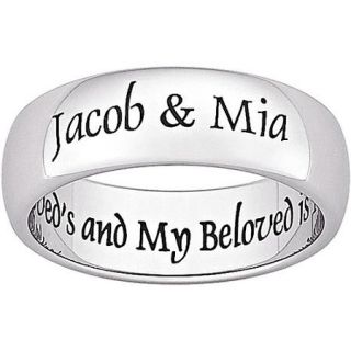 Personalized Stainless Steel "My Beloved" Message Band