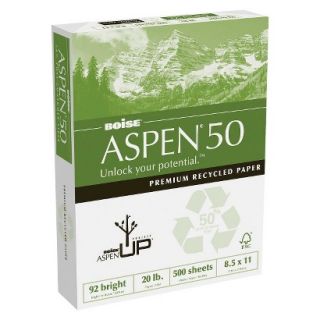 Boise® Aspen 50% Recycled Office Paper, 92 Bright, 20 lb   White