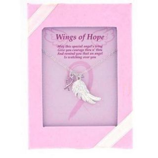 DDI 672394 Breast Cancer Awareness Angel Wing Pendant Case Of 24