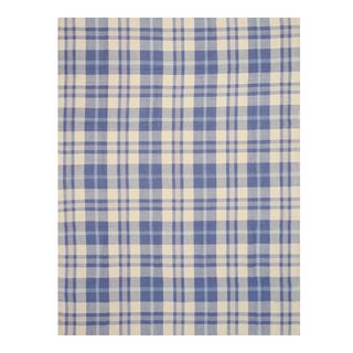EORC Handmade Wool Blue Plaid Rug (8 x 10)   17565739  