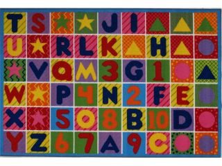 LA Rug FT 2011 P 3958 Fun Time Collection   Numbers & Letters Rug   39 x 58 Inch