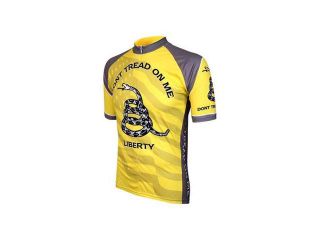 World Jerseys Don't Tread on Me Men's Cycling Jersey: Yellow/Gray, MD