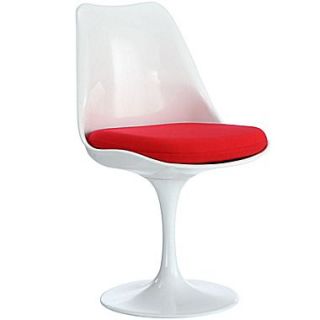 Modway Lippa 32 1/2H Padded Fabric Dining Side Chair, Red