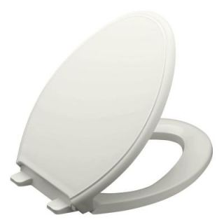 KOHLER Glenbury Quiet Close Elongated Toilet Seat with Grip tight Bumpers in Ice Grey K 4733 95