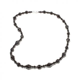 Jay King Black Agate Bead Sterling Silver 34 1/4" Necklace   7888186